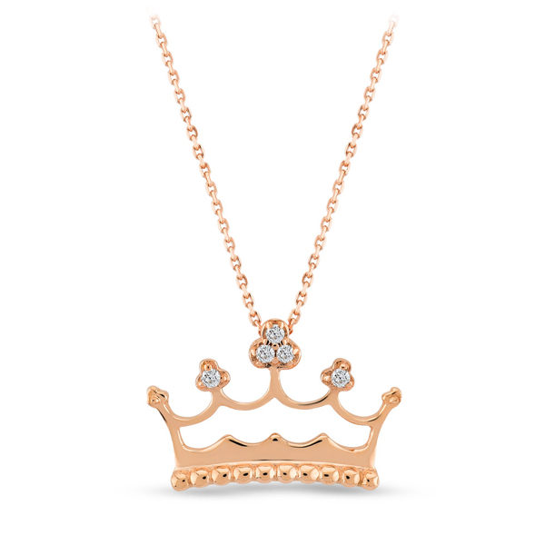 0,03ct Diamond Crown Pendant